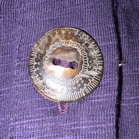 Neon Buddha Purple Tunic with Stand-Up Collar, Button Detail and Pockets… - Picture 2 of 6